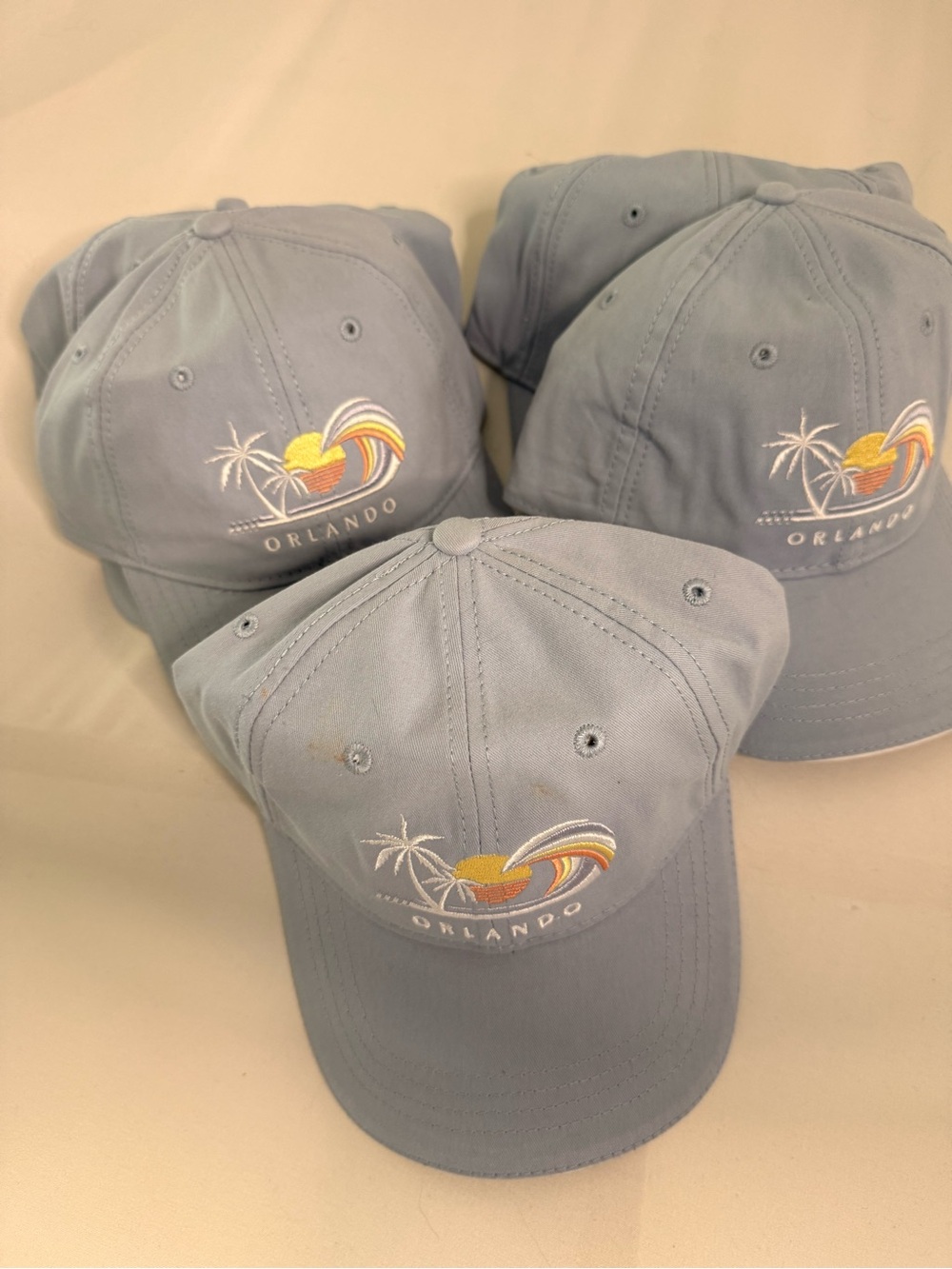 Pacific Creations Light Blue Orlando Embroidered Baseball Cap Retreat Vacation - Picture 2 of 9